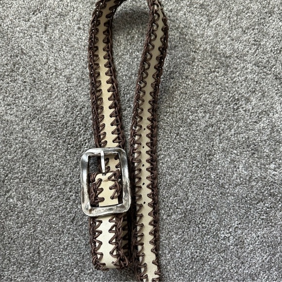 Genuine leather woven belt for women,made in Italy. main image 5